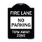 Signmission No Parking Tow-Away Zone Heavy-Gauge Aluminum Architectural Sign, 24" x 18", BW-1824-23605 A-DES-BW-1824-23605 - alternate 1